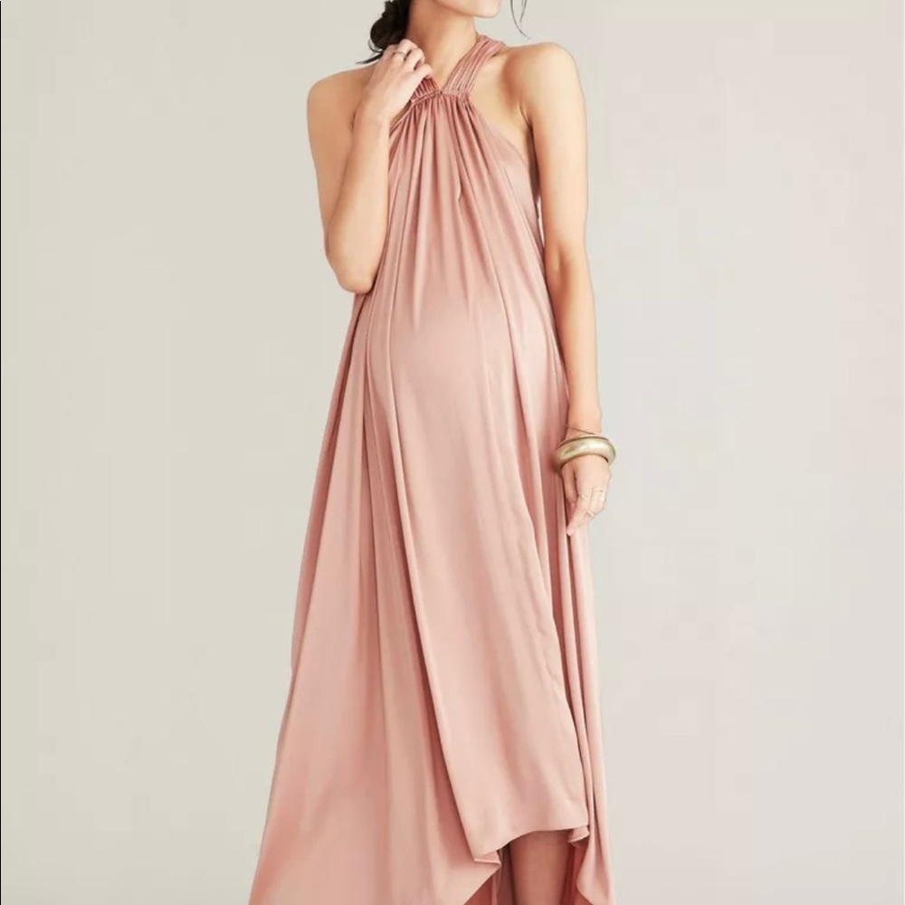 HATCH maternity Fete Gown in Rose Gold